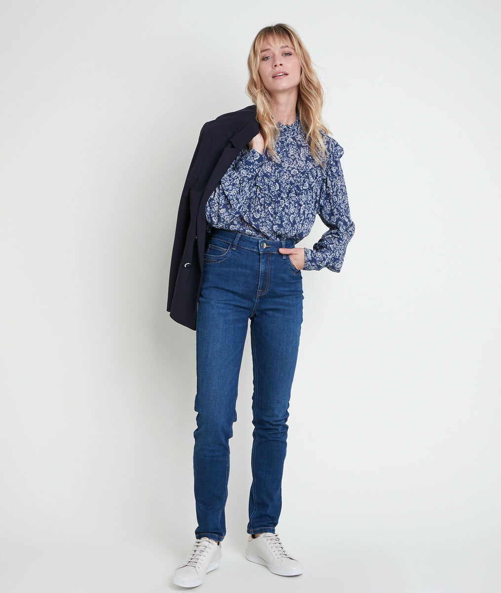Blouse marine imprimée Themis | 1-2-3 Blouse marine imprimée Themis PhotoZ | 1-2-3