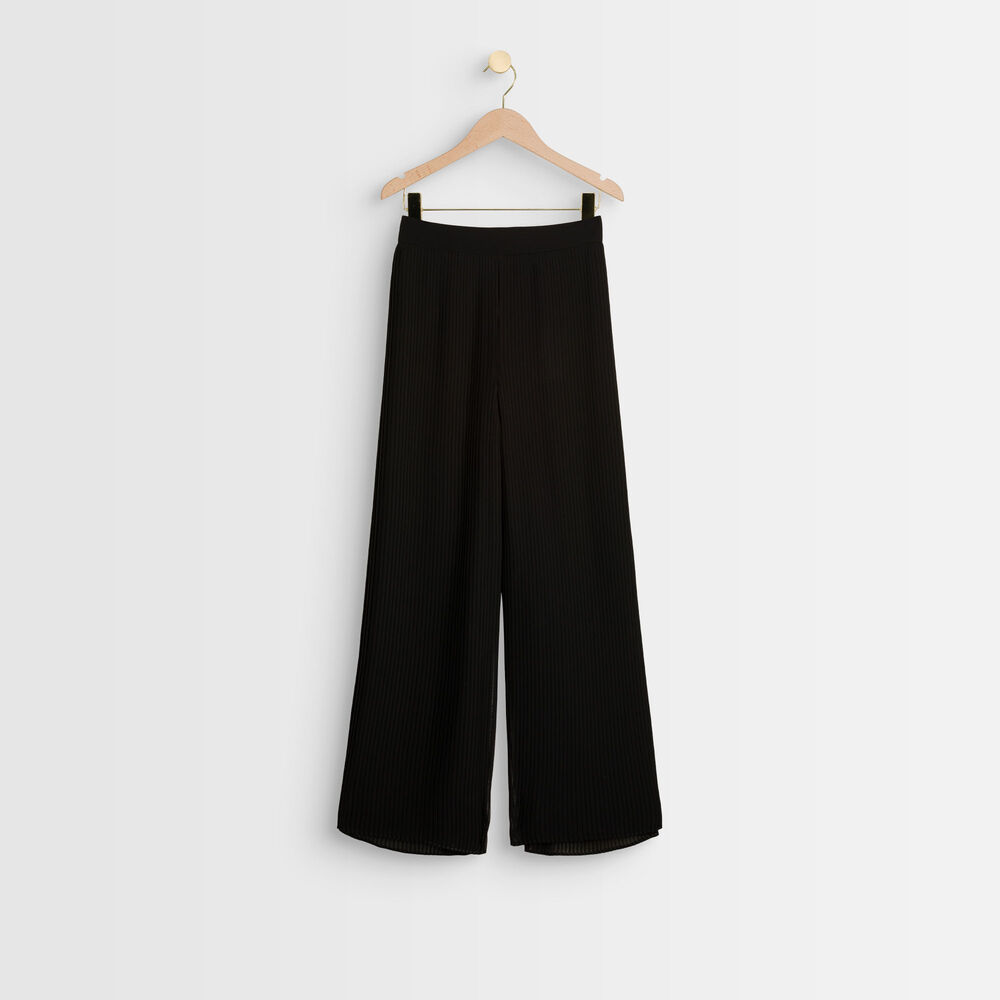 Pantalon plissé gala noir.