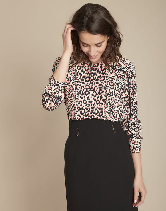 Blouse imprimé peau de bête Menda | 1-2-3 Blouse imprimé peau de bête Menda PhotoZ | 1-2-3
