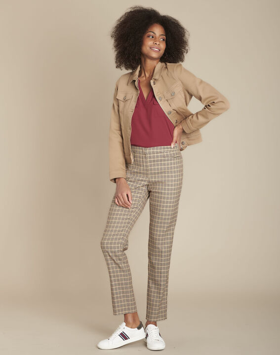 Blouse uit twee materialen met Tunesische kraag Genna | 1-2-3 Blouse uit twee materialen met Tunesische kraag Genna PhotoZ | 1-2-3