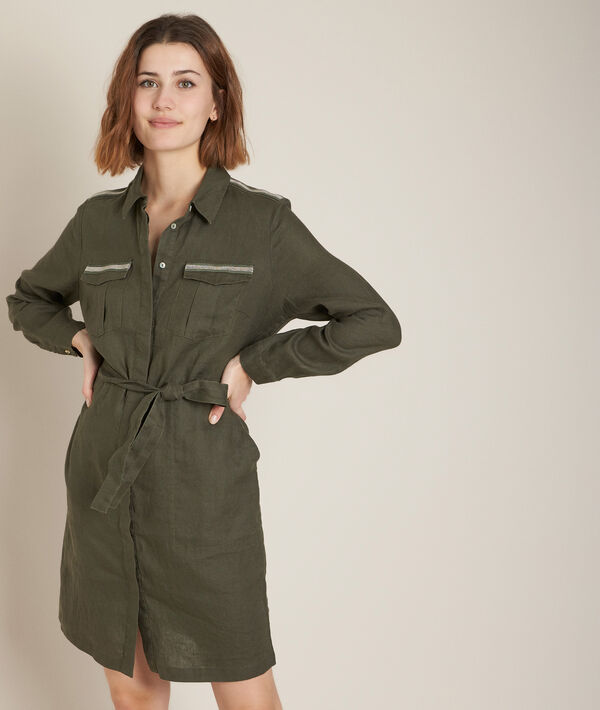 Robe en lin ceinturée Caline | 1-2-3 Robe en lin ceinturée Caline PhotoZ | 1-2-3
