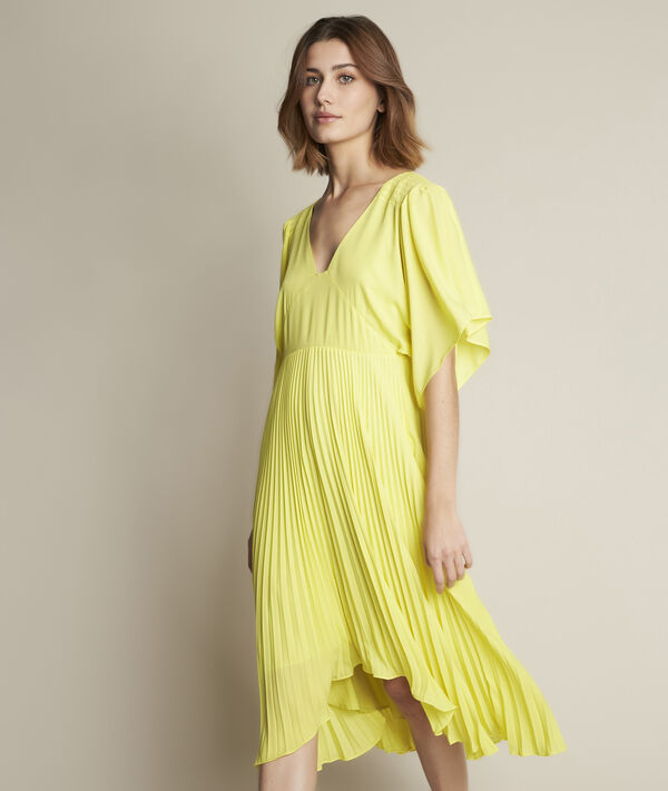 Robe plissée jaune Hedwige | 1-2-3 Robe plissée jaune Hedwige PhotoZ | 1-2-3