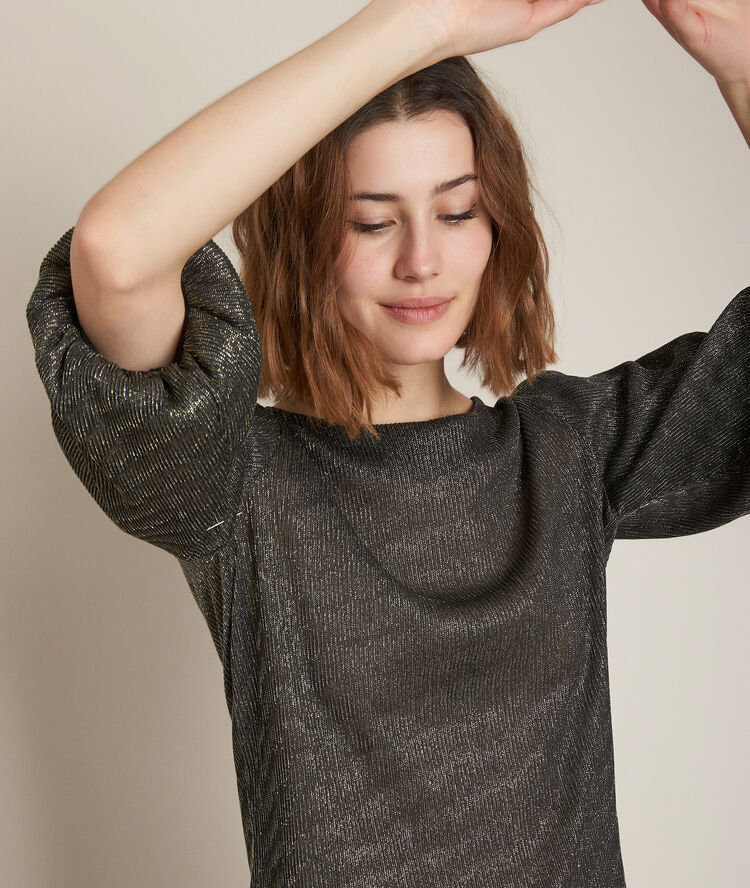 Top van lurex reve blad.