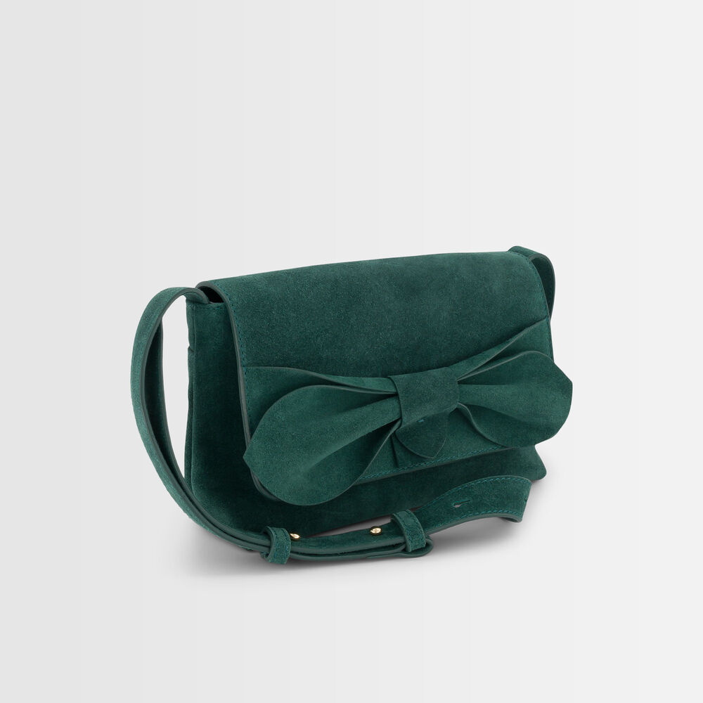 Sac en cuir vert dolly basilic.