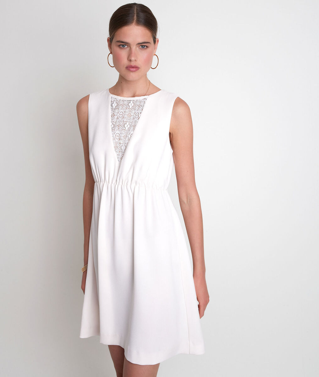 Robe patineuse avec dentelle écrue Saya | 1-2-3 Robe patineuse avec dentelle écrue Saya PhotoZ | 1-2-3