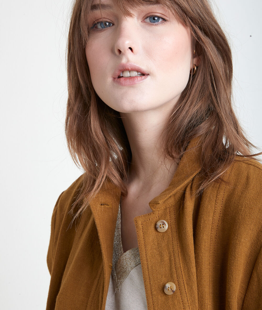 Veste en lin bronze paolita bronze.