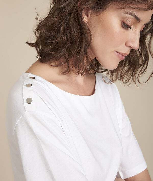 Tee-shirt blanc col bateau Calvi | 1-2-3 Tee-shirt blanc col bateau Calvi PhotoZ | 1-2-3