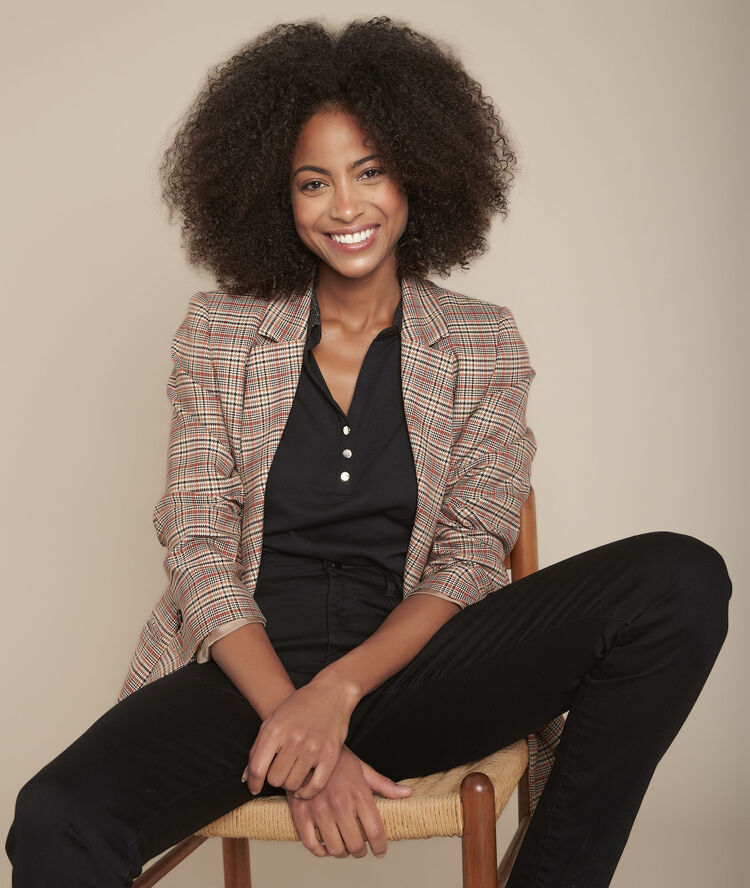 Zwarte trui met lurex kraag claudia noir.