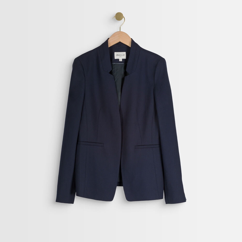 Marineblaue jacke piqué precious marine.