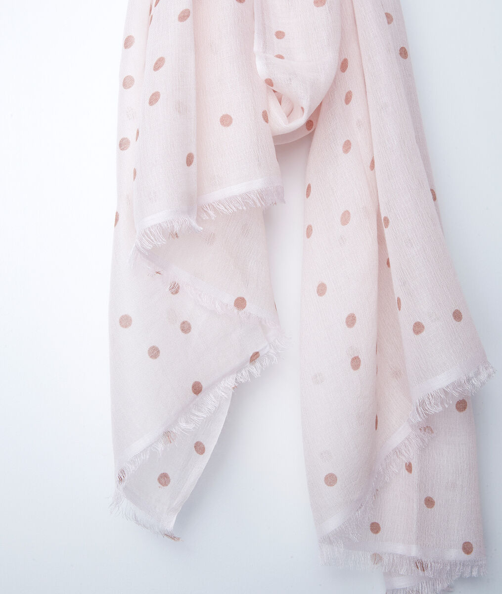 Foulard en laine et modal à pois Hilde | 1-2-3 Foulard en laine et modal à pois Hilde PhotoZ | 1-2-3