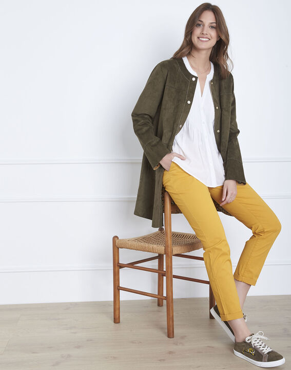 Pantalon jaune chino ceinture fantaisie Francis PhotoZ | 1-2-3