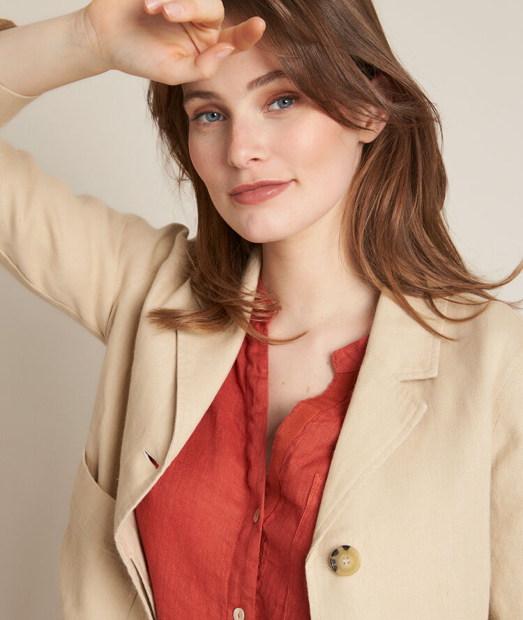 Veste en lin lina chaux.