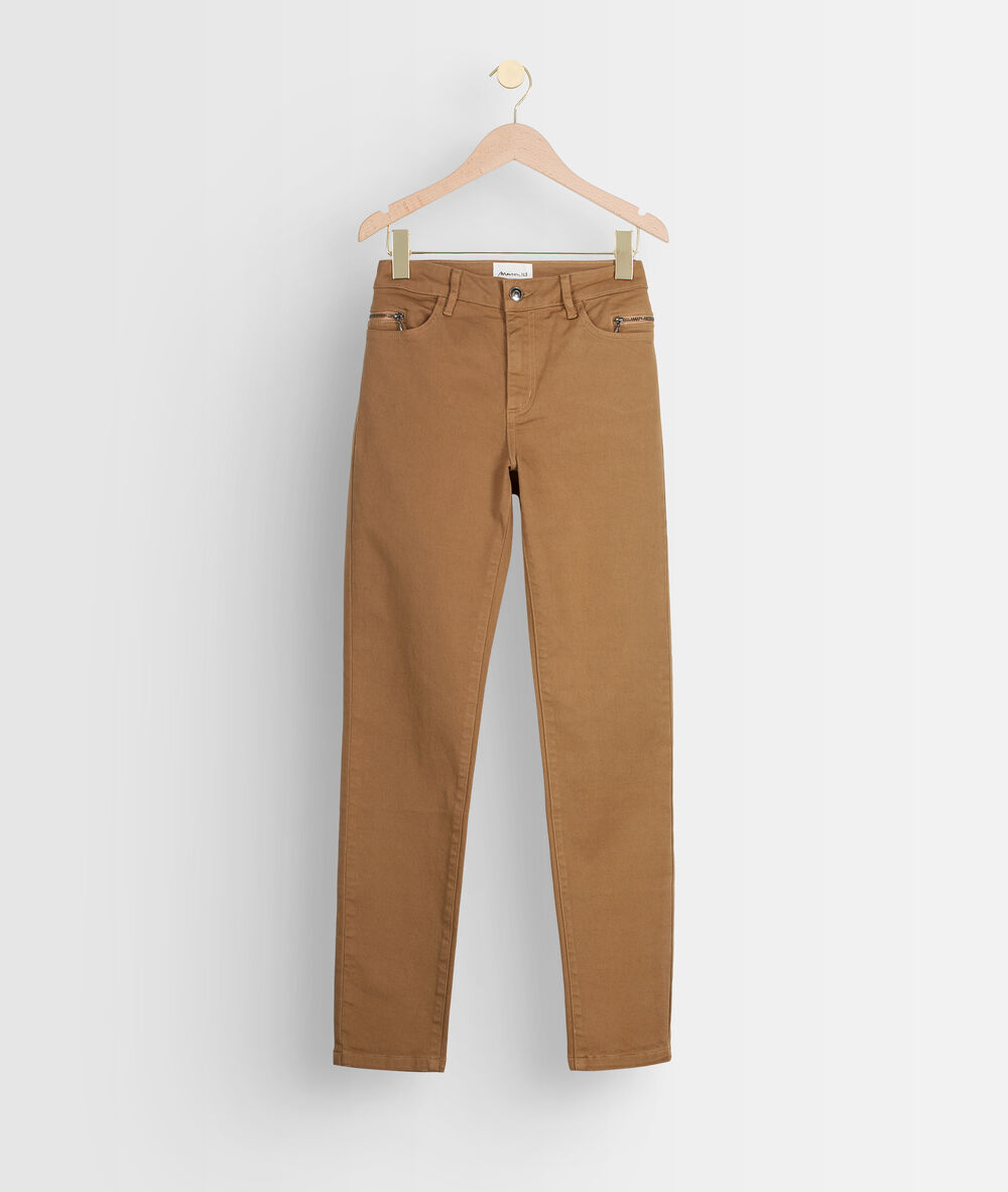 Jean slim taille haute en denim brut nateo denim brut.