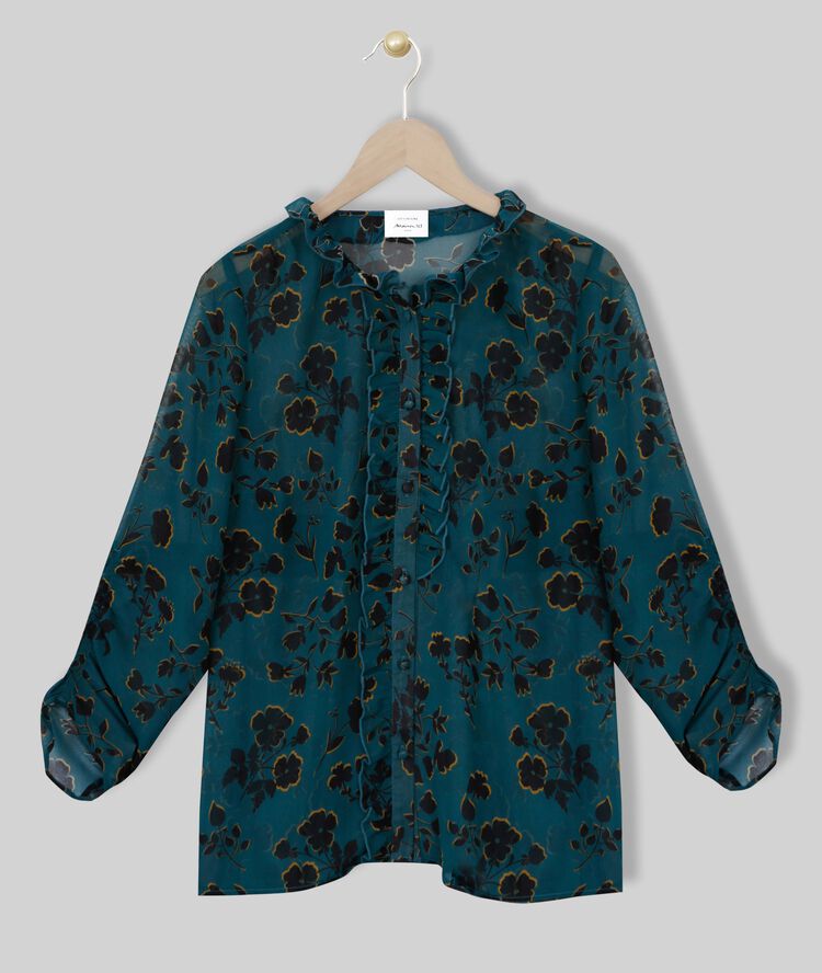 Blouse imprimée transparente magali cypres.
