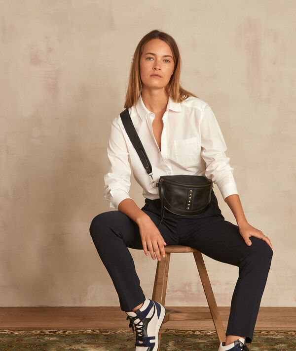 Pantalon marine slim microfibre Lara | 1-2-3 Pantalon marine slim microfibre Lara PhotoZ | 1-2-3