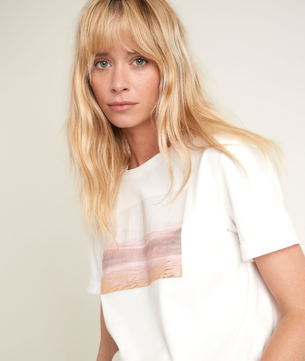 Tee-shirt en coton biologique imprimé Désert | 1-2-3 Tee-shirt en coton biologique imprimé Désert PhotoZ | 1-2-3