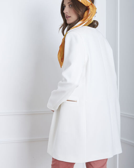 Manteau écru zips kaya ecru.