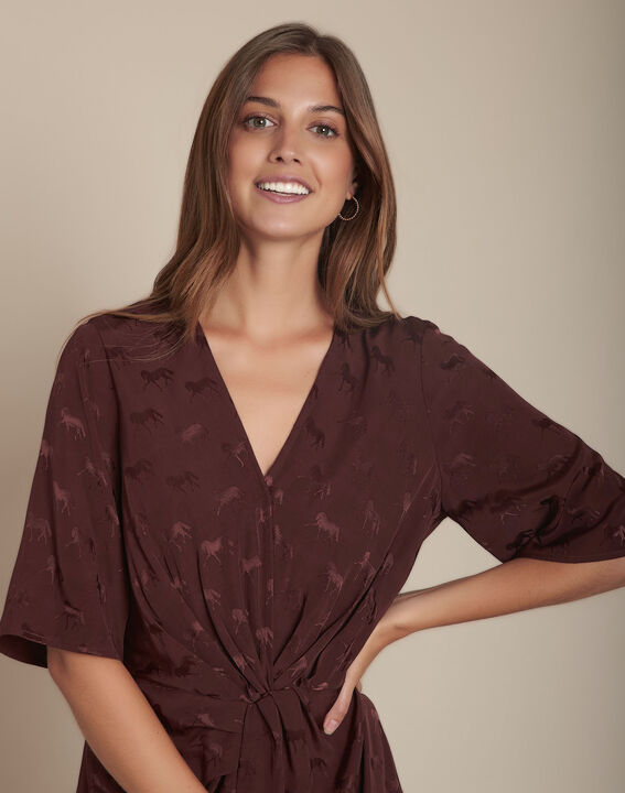 Robe en jacquard imprimé cheval Imagine | 1-2-3 Robe en jacquard imprimé cheval Imagine PhotoZ | 1-2-3