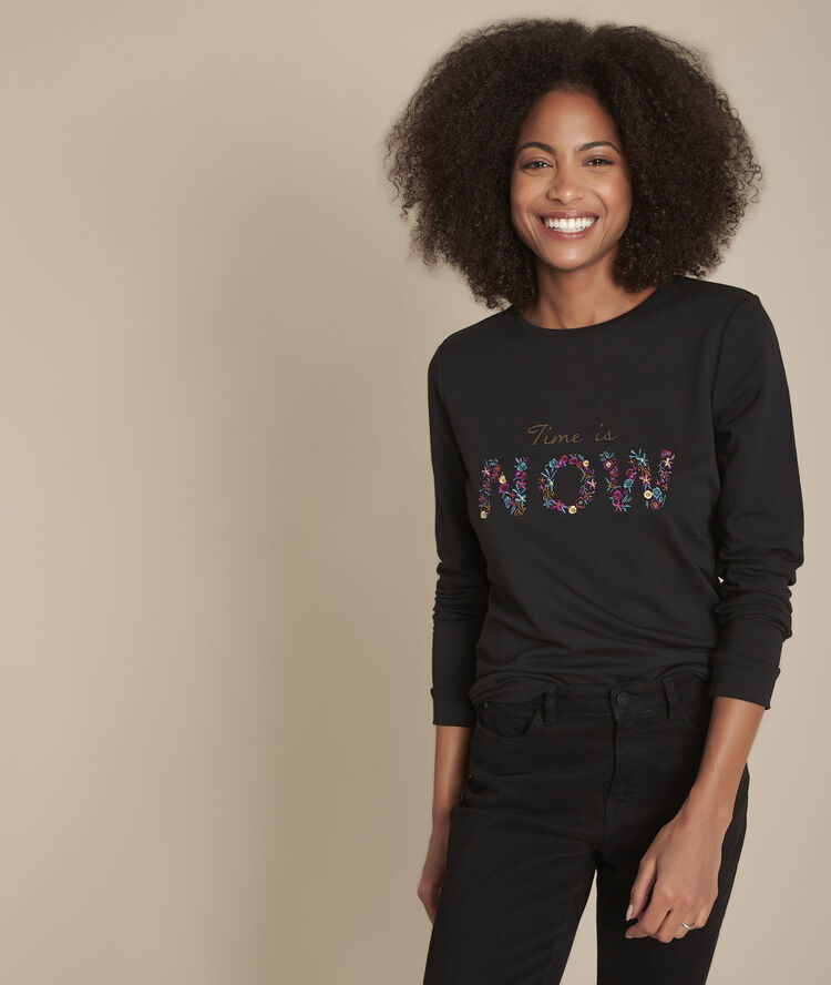 Sweater met opschrift caracas noir.