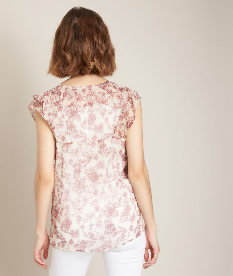 Blouse imprimée enryka bleu nuit.