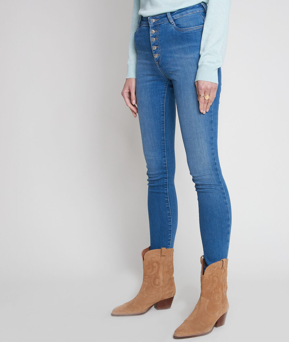 Jean slim en coton bio et recyclé bleu denim Nara | 1-2-3 Jean slim en coton bio et recyclé bleu denim Nara PhotoZ | 1-2-3