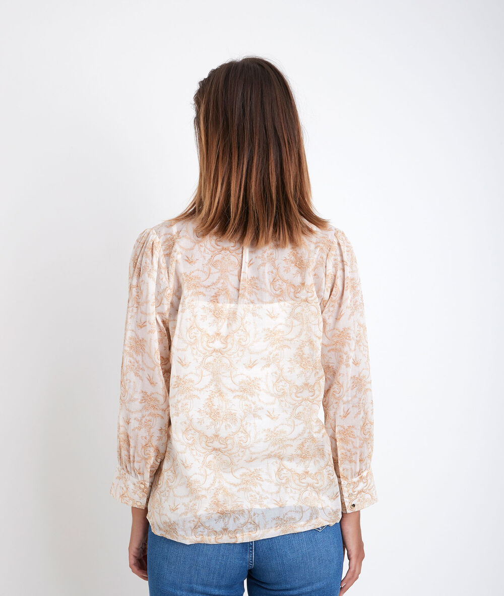 Blouse imprimé cachemire jabia ecru.