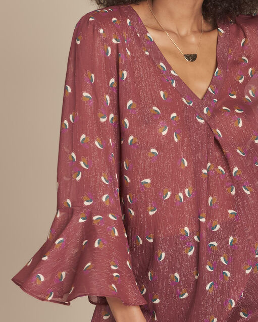 Blouse pourpre imprimée munich pourpre.