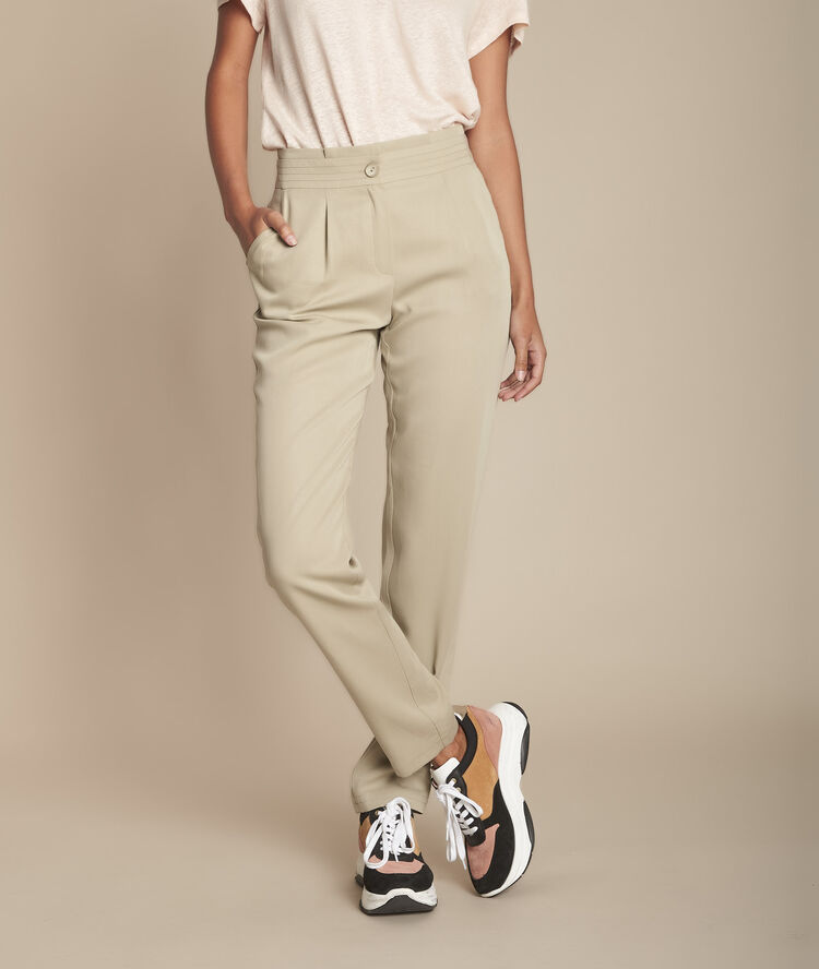 Kaki sigaretbroek elfe argile.