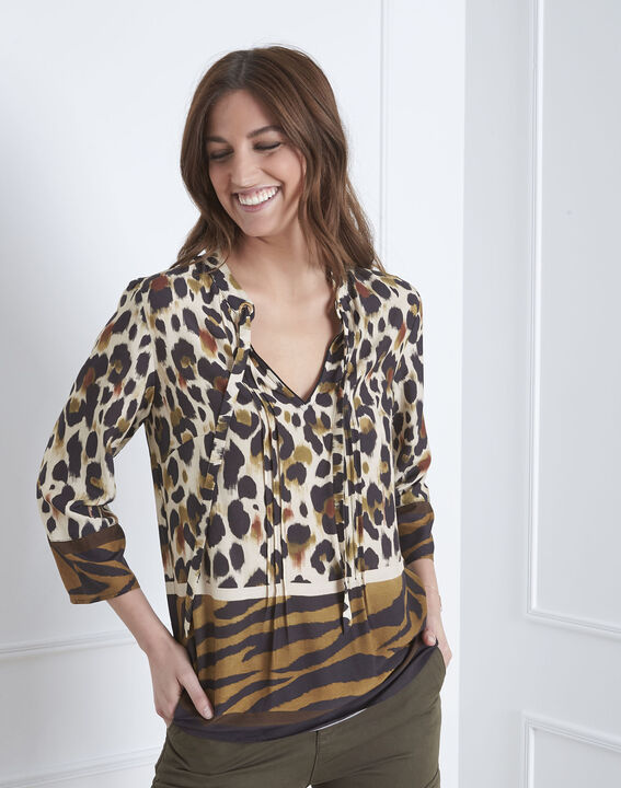 Blouse imprimé peau de bête Vivaldi | 1-2-3 Blouse imprimé peau de bête Vivaldi PhotoZ | 1-2-3
