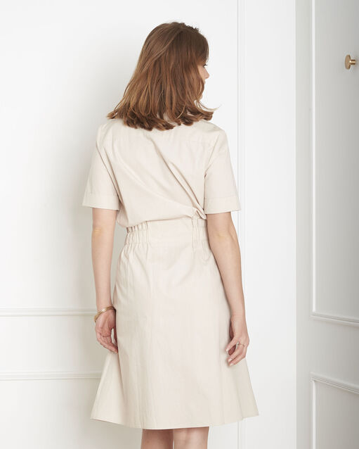 Robe blanc cassé chemise fluide laika blanc casse.