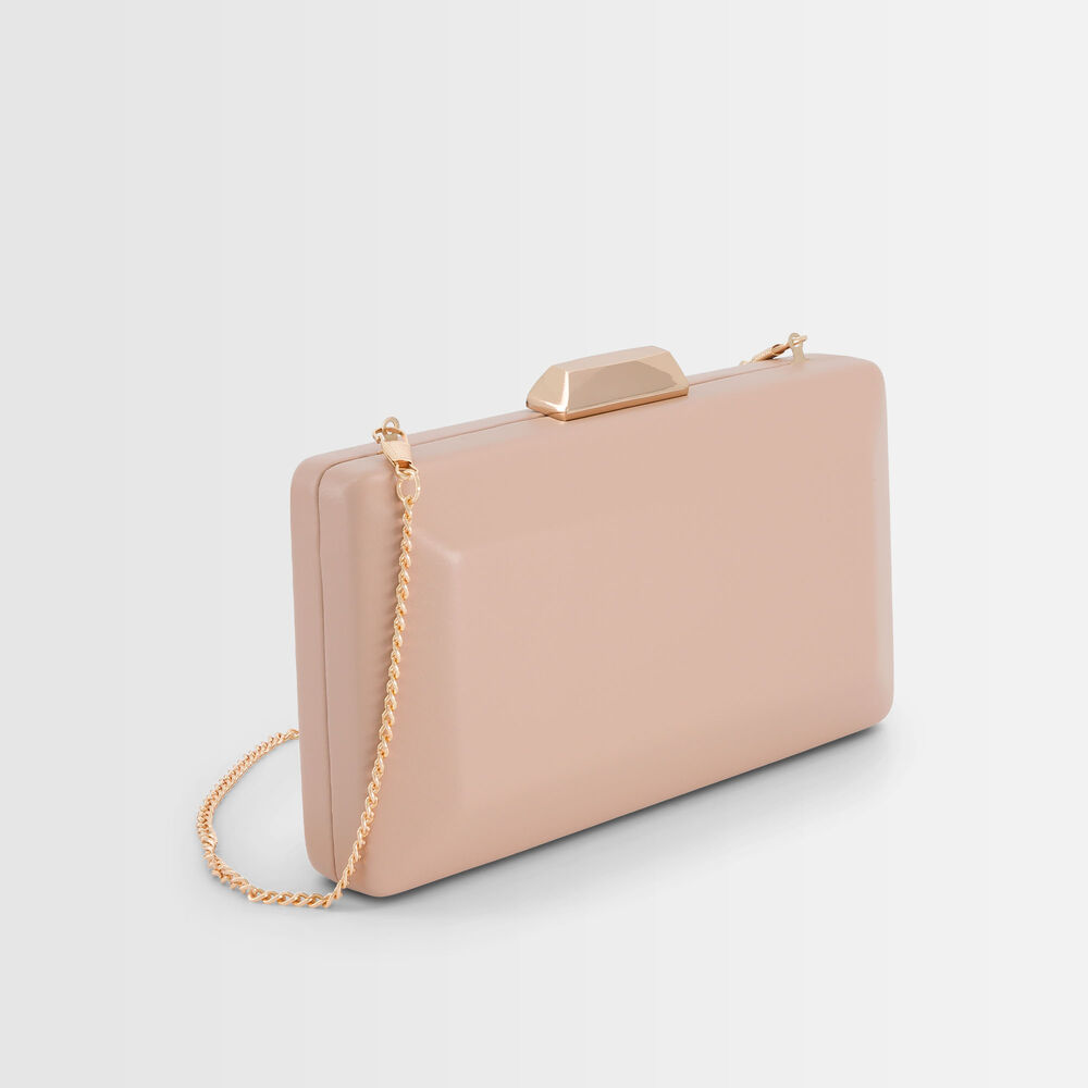 Pochette rose poudre daphné poudre.