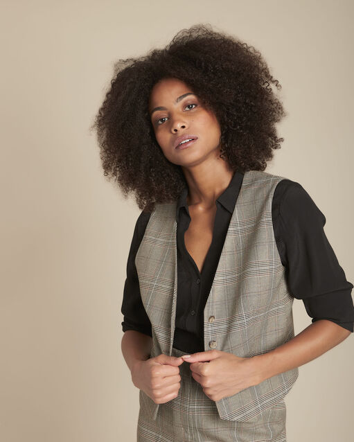 Vest met Prince-de-Galles-print Basile (1) - Maison 123