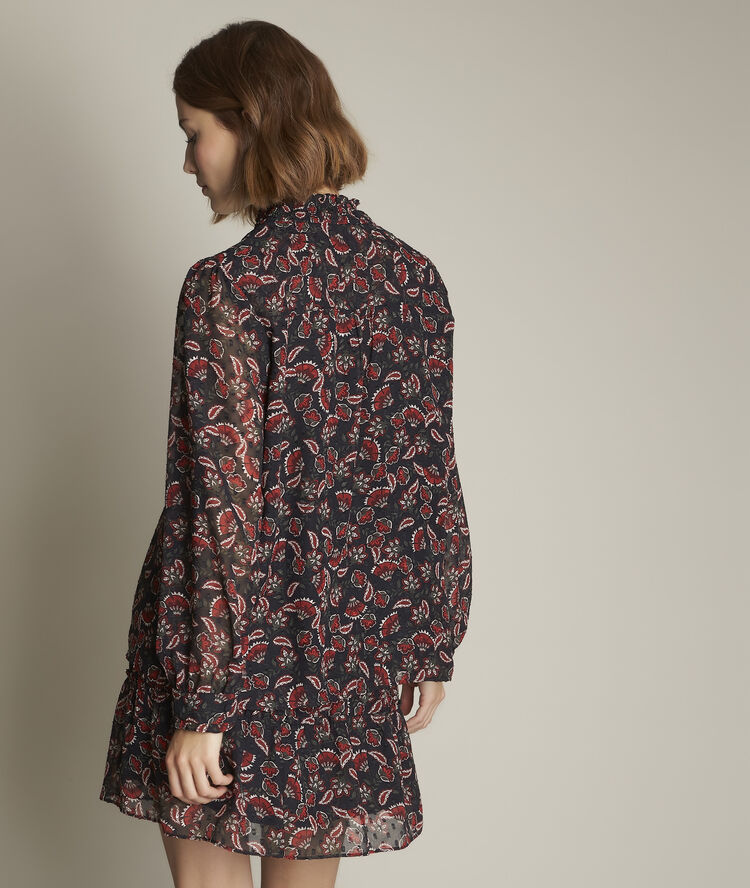 Blouse imprimée eve marie noir.
