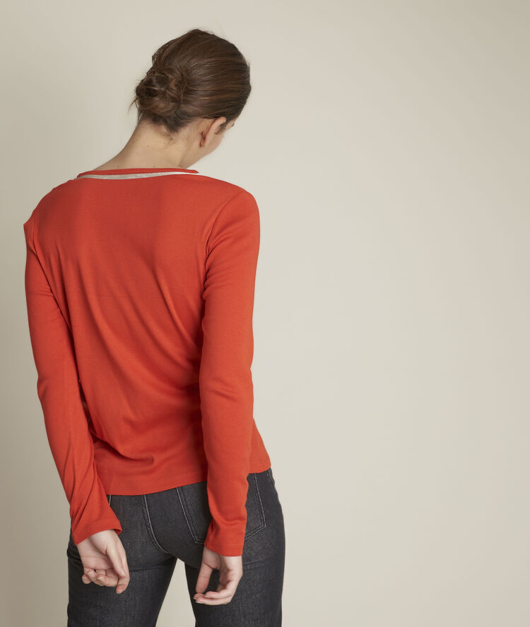Tee-shirt co tunisien orange rabat orange vif.