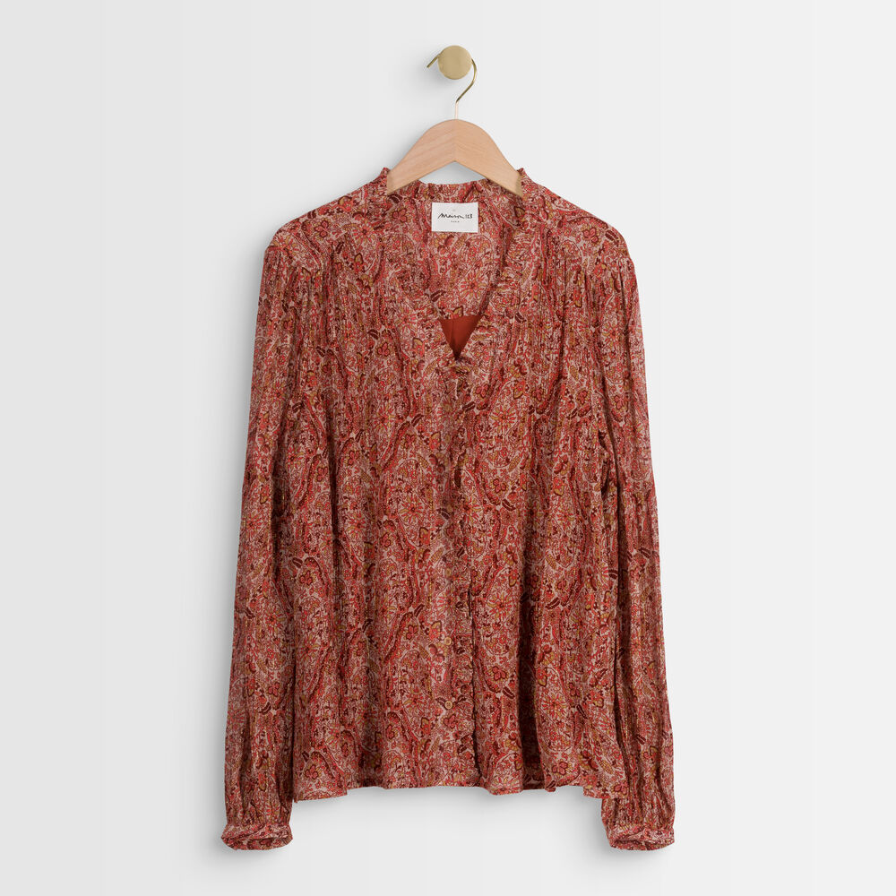 Blouse beige imprimée tollya beige.