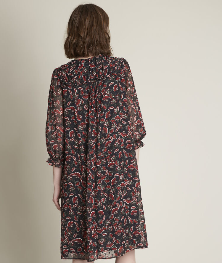 Robe imprimée courte claudia noir.
