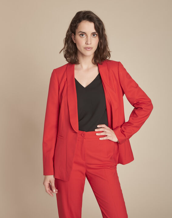 Veste rouge col tailleur Bianca | 1-2-3 Veste rouge col tailleur Bianca PhotoZ | 1-2-3