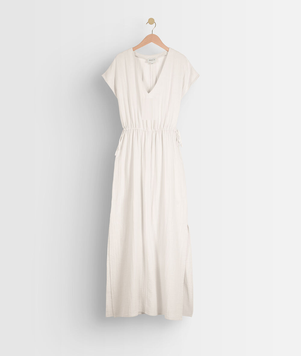 Robe longue en coton écru latimissi ecru.