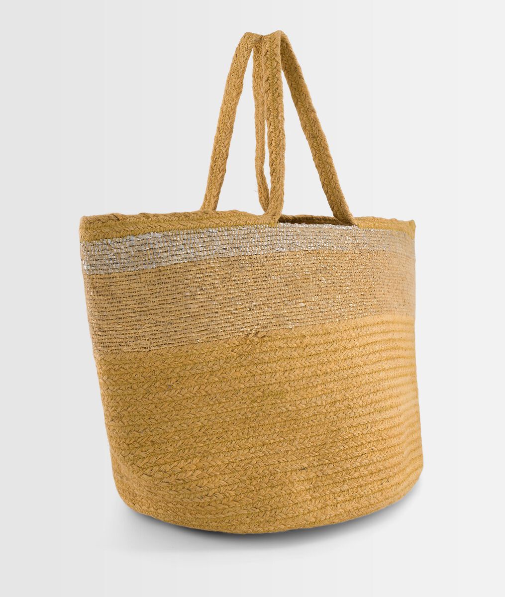 Panier en jute à rayures vanille Dave | 1-2-3 Panier en jute à rayures vanille Dave PhotoZ | 1-2-3