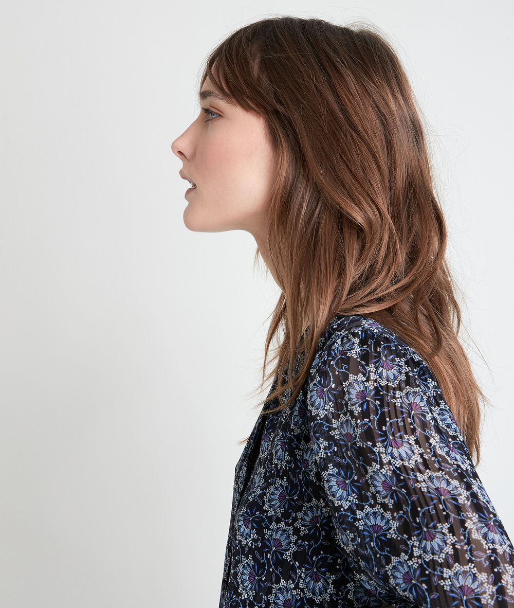 Robe courte imprimée calypso marine.