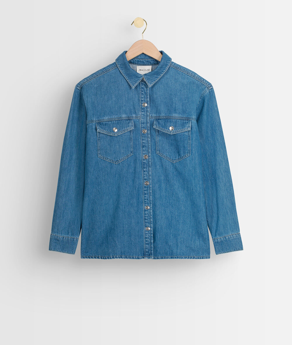 Chemise large en denim arlene denim brut.
