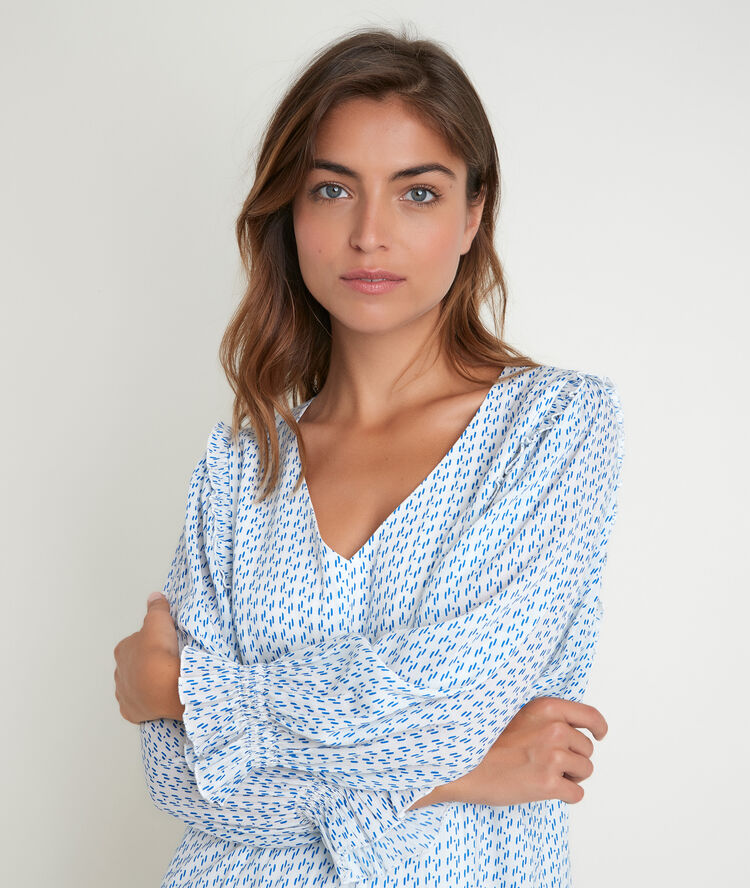 Robe imprimée nelia ecru.