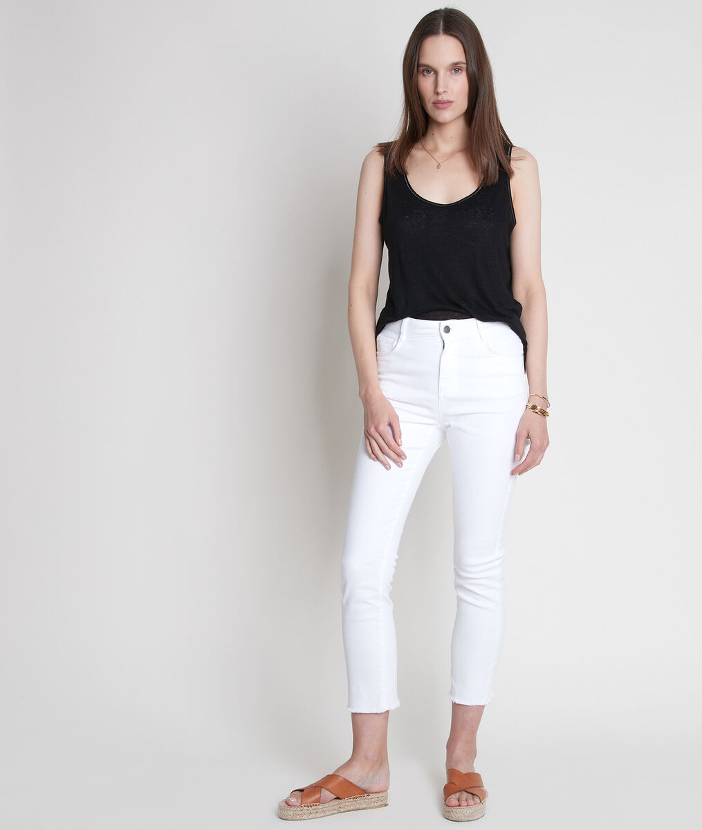Débardeur en lin certifié noir Emilie | 1-2-3 Débardeur en lin certifié noir Emilie PhotoZ | 1-2-3