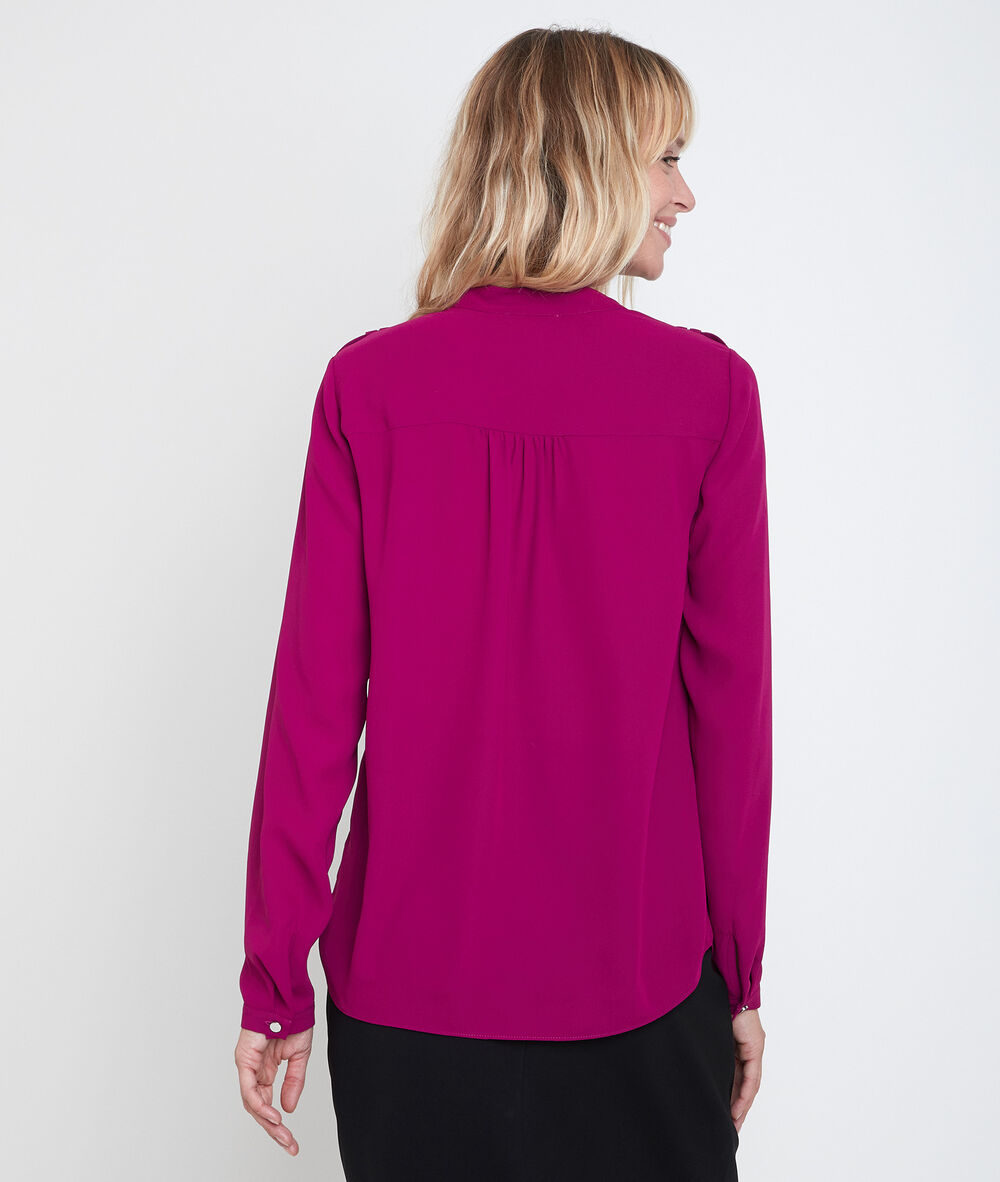 Blouse en polyester recyclé fuchsia jada fuchsia.