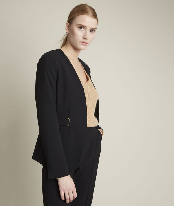 Veste en microfibre noire Beatrice | 1-2-3 Veste en microfibre noire Beatrice PhotoZ | 1-2-3