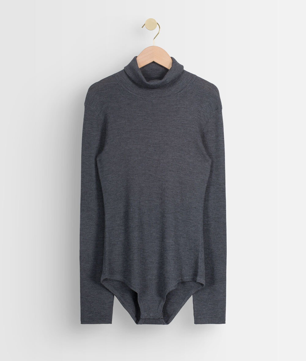 Antracietgrijze wollen body thilo anthracite.