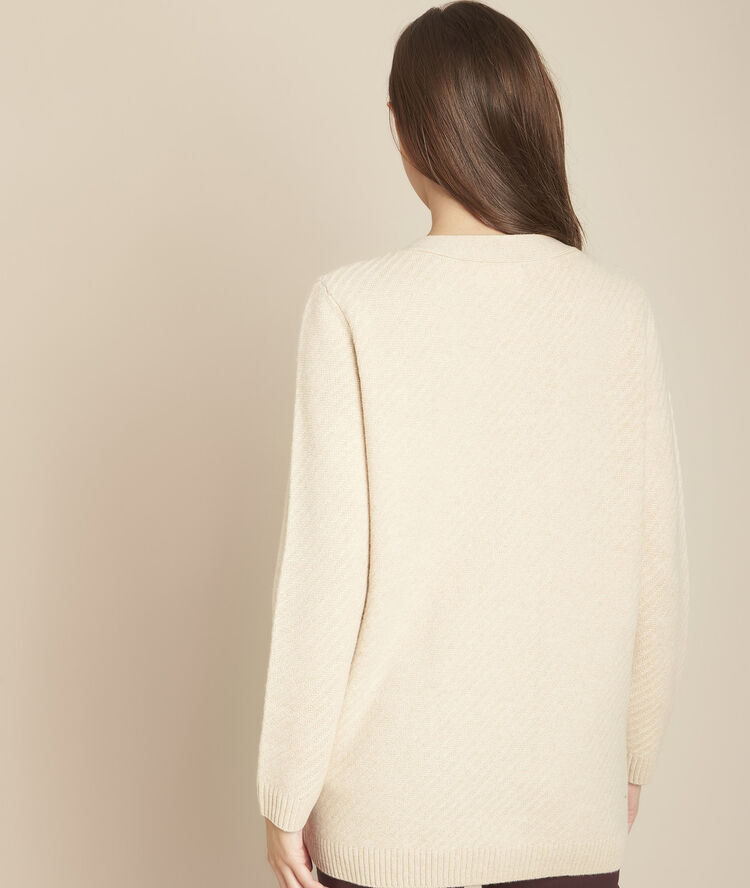 Gilet en laine greige frimas beige.