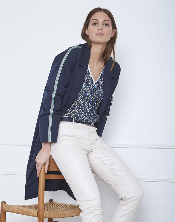 Blouse marine imprimée Valladolid | 1-2-3 Blouse marine imprimée Valladolid PhotoZ | 1-2-3