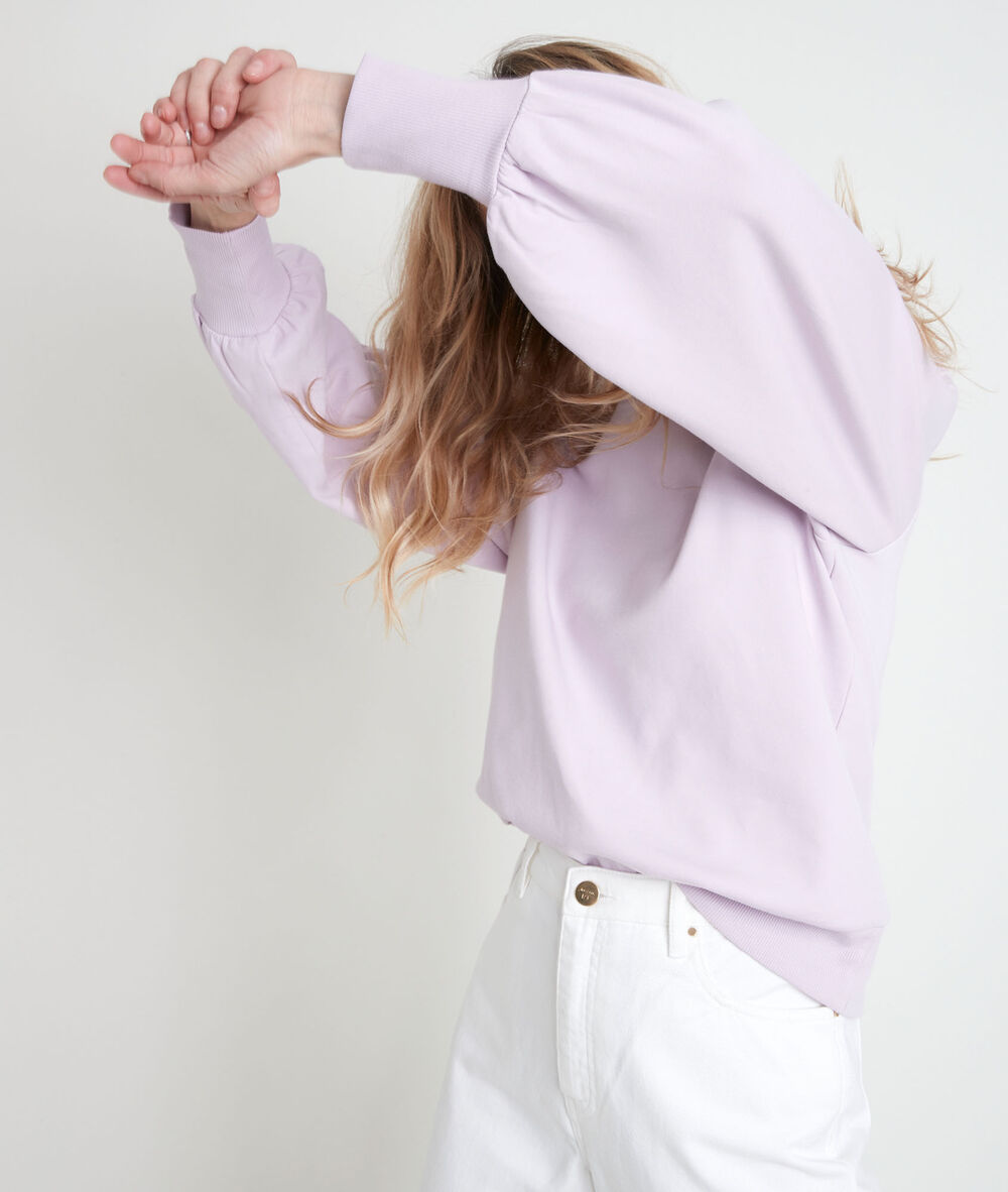 Sweat mauve à épaulettes divao mauve pâle.