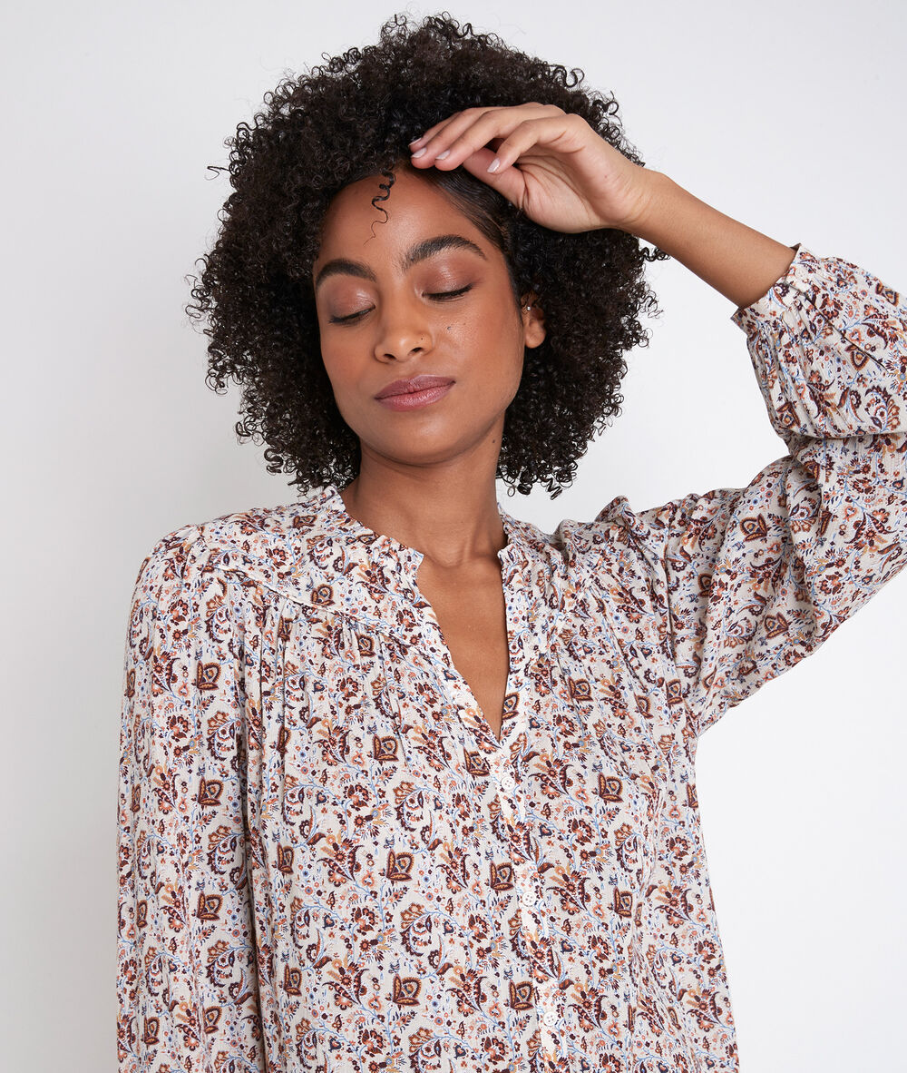 Blouse imprimée taly ecru.